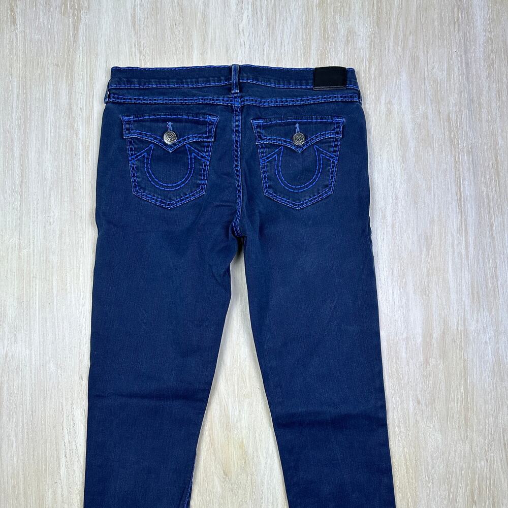 True Religion Casey Low Rise Super Skinny Dark Wash Flap Pocket Denim Jeans 29 - Picture 14 of 15